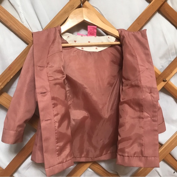 3T Girls Light Pink Button-Up Jacket - Picture 4 of 5